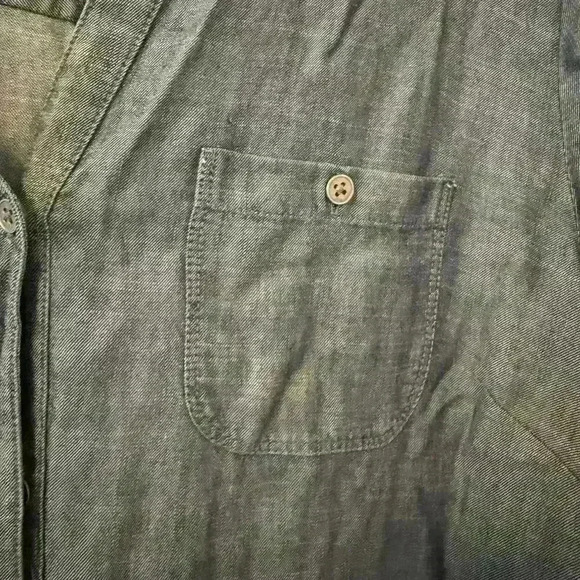 J.Jill Chambray Short-Sleeve Dress Size Large - Picture 3 of 8